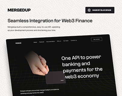 Mergedup - Web3 Finance Landing Page