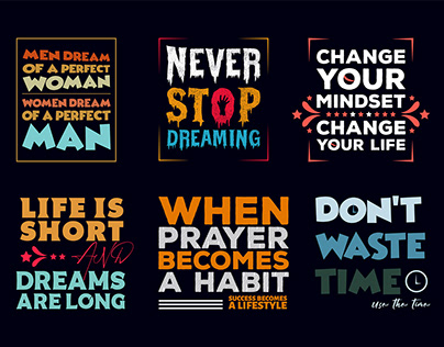 Project thumbnail - Typography T-shirt Designs