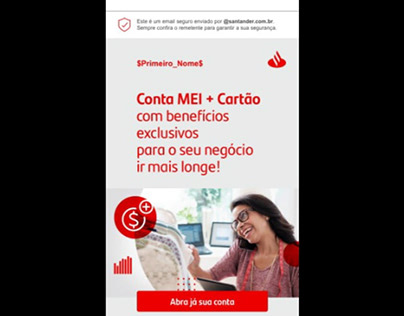 Santander | Régua de email marketing
