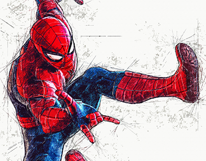 Spiderman Digital Sketch