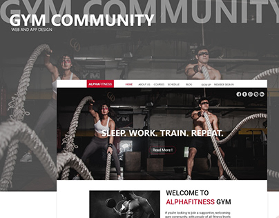 Web and App Design: ALPHAFITNESS Gym Community