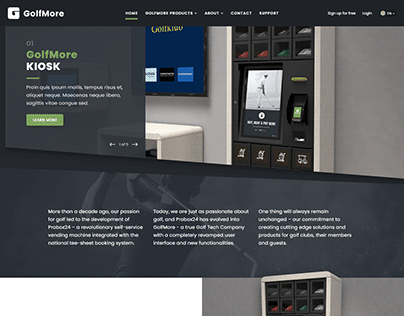 GolfMore - Website UI/UX Design