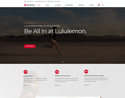 Lululemon Website Design