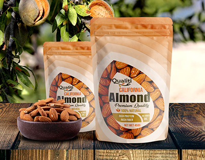 Almond packaging design | Pouch packaging design
