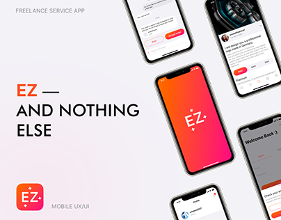 EZ. Mobile UX/UI design for freelance service