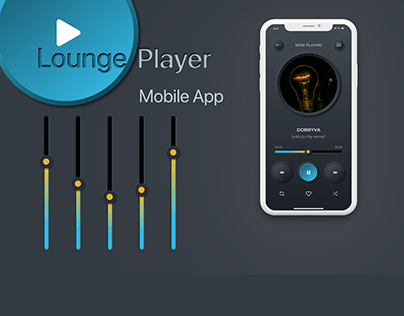 Lounge player mobile app - neomorphism style
