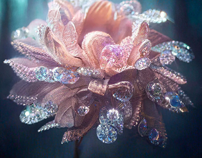 Silk and diamond Flower