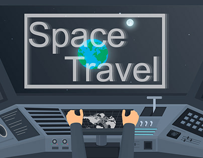 Space Travel-Animated Cartoon