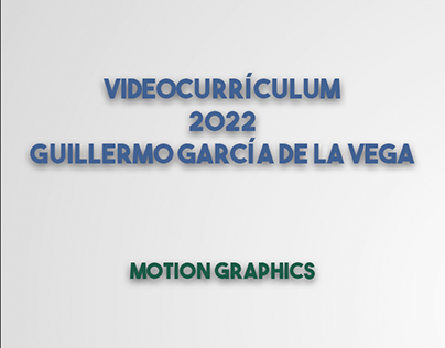 Videocurrículum 2022 con motion graphics