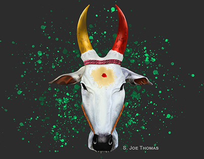 Indian OX _ Digital Painting