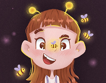 Girl with bees