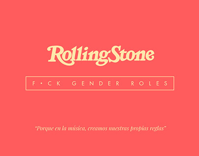 F*CK GENDER ROLES by Rolling Stone