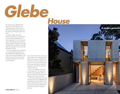 Glebe House Magazine Spreads