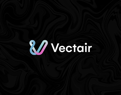 V logo design for travel agency