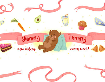 Yummy Tummy! Illustrated Logo