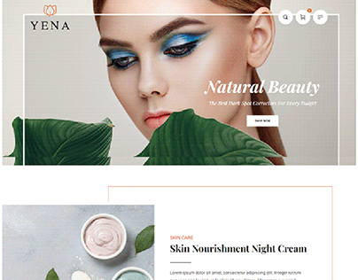 Yena - Beauty Product Webflow Website Templete Design