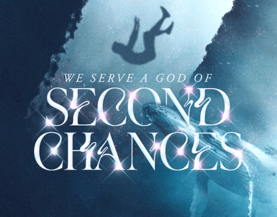 We serve a God of Second Chances | Christian Poster