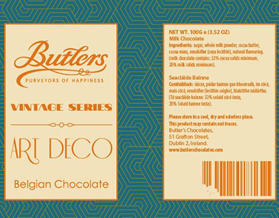 Butler's Chocolate Packaging