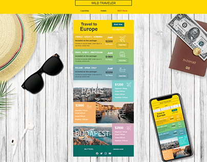 Explore Europe with our expertly crafted email template