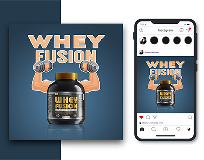 Gym Protein - WHEY FUSION - Social Media Design