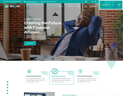 Accounting - PSD Website Landing Page.