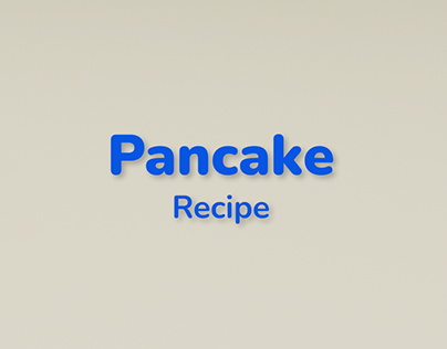 Pancake Recipe | 3D Animation