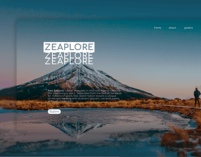 Website concept for a New Zealand exploration group