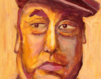 Pablo Neruda acrilico