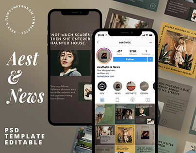 Aest News - Instagram Story&Post Kit