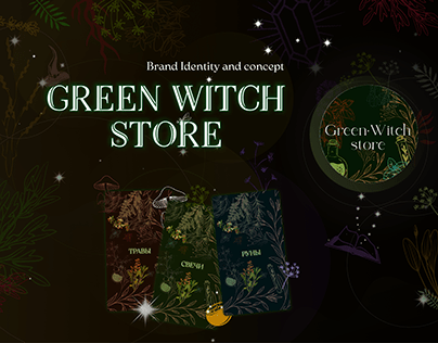 Green Witch store: Brand identity & Social Media design