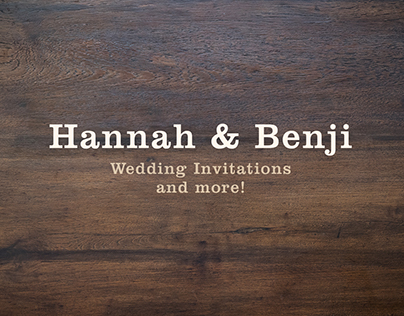 Hannah & Benji's Wedding