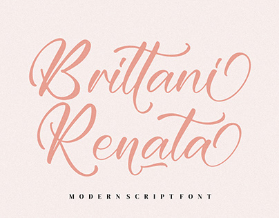 Brittani Renata – Modern Script Font