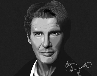 My drawing of Harrison Ford