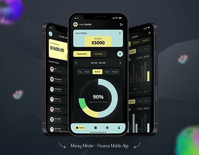 Money Minder Finance MobileApp Design