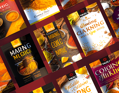 Cooking spices, Mix Powder Packaging and Label Design