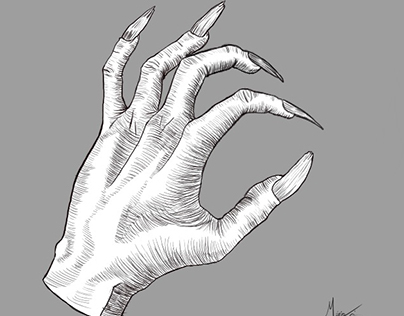 Sketch de treino: Witch Hand.