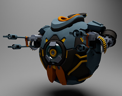 3D Modeling of the Overwatch Wrecking Ball robot