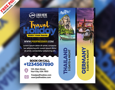 Free PSD | Travel Business Promotion Instagram Post PSD