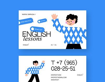 business cards for language tutors