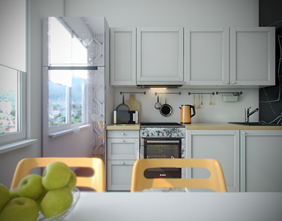 Сommercial work, visualization of kitchen