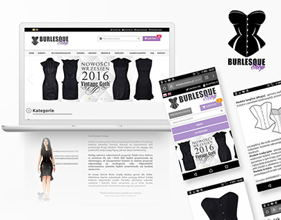Web Design & Brand & Print - Burlesque online shop