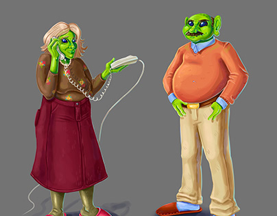 Raisa and Leonid (alien grandparents)