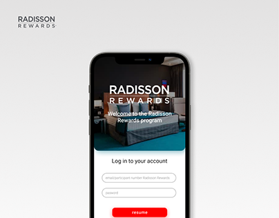 Design of the Radisson Rewards app