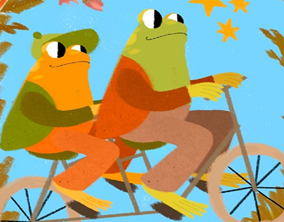 Frog and Toad in a spring stroll