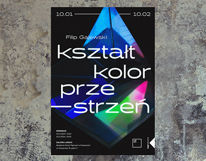 Project thumbnail - kształt, kolor, przestrzeń | exhibition poster
