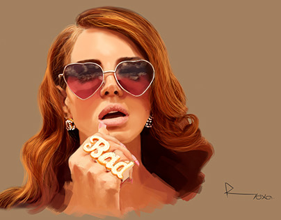 Lana Del Rey portrait.