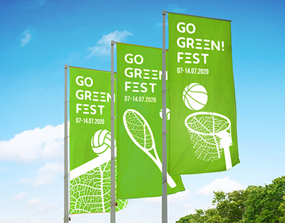 Identity for sport festival GO GREEN! FEST