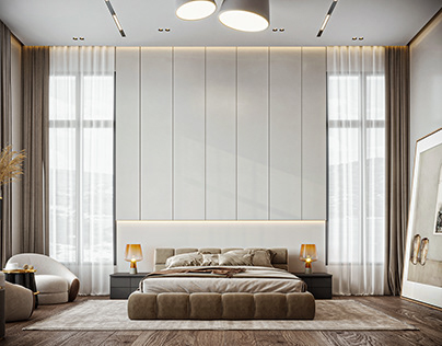 Minimal Guest bedroom design in KSA