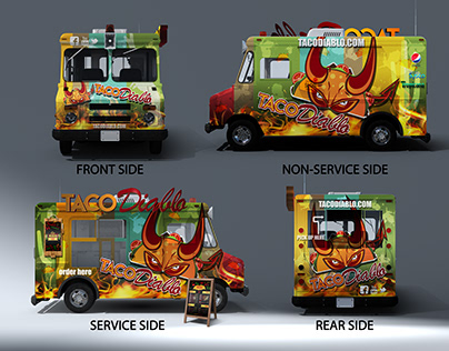 Taco Diablo Food Truck Vehicle Wrap