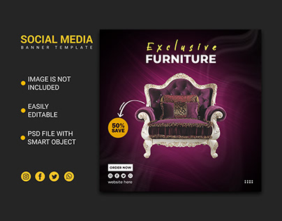Furniture Social Media Banner Design.